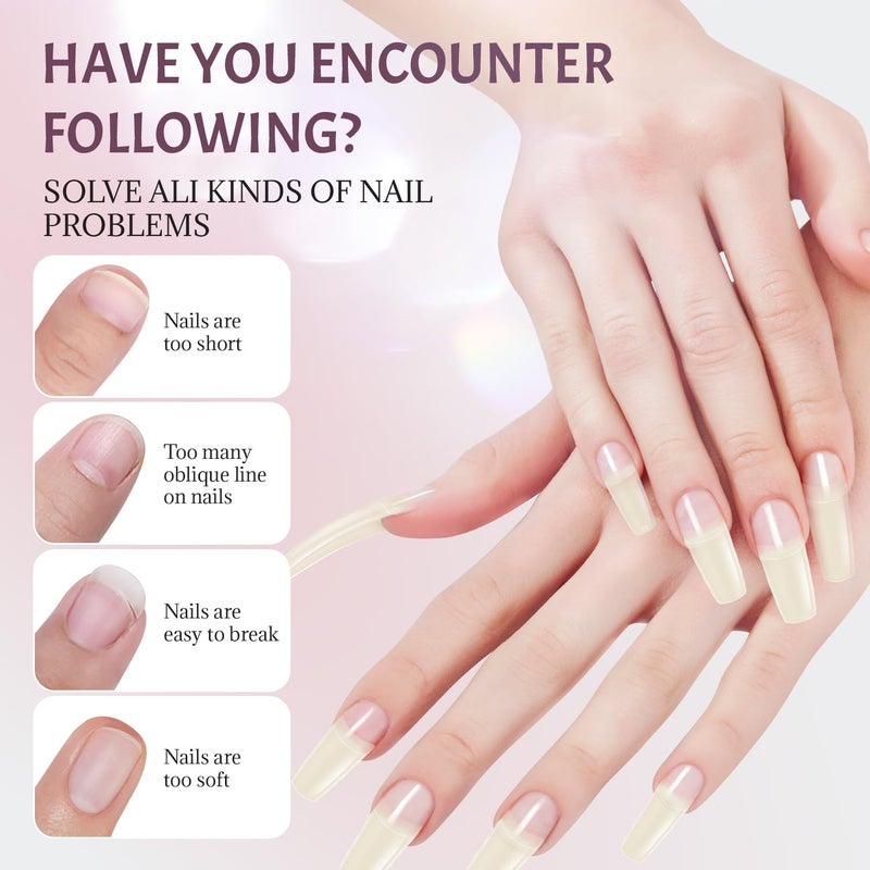ranrose 504PCS Fake Nails, French Tip Soft Gel Nail Tips 12 Sizes Acrylic Nail Kit Half Cover False Nails Manicure with Box for Nail Extensions Art White Press on Nails DIY Beginners - Image 4